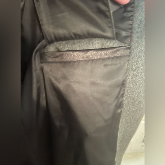 NEW Men's Premium Double Breasted gray Woolen Pea Coat - Picture 15 of 16